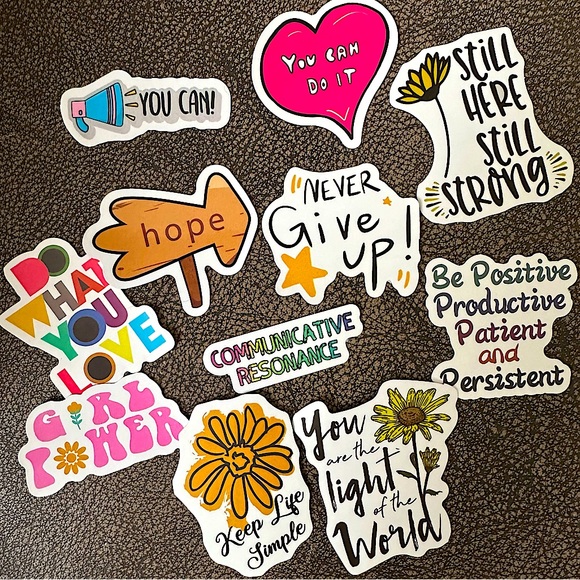 NEW - 11 stickers - positive sayings / encouragement classroom prizes Easter egg - Picture 1 of 7